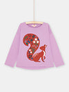 Girl purple squirrel T-shirt