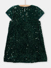 Baby girl forest green dress