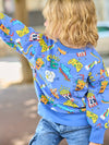 Sweatshirt with comic book style print