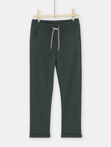  Dark green casual pants