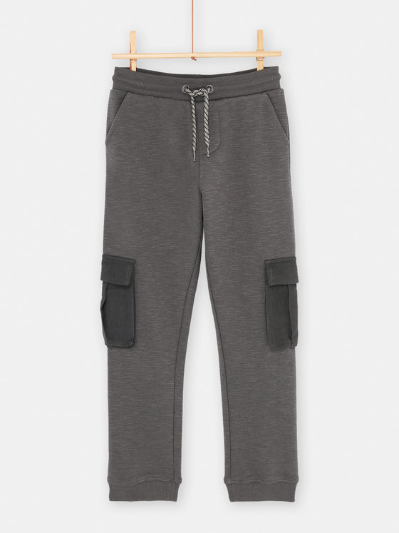 Boys Grey Cargo Joggers