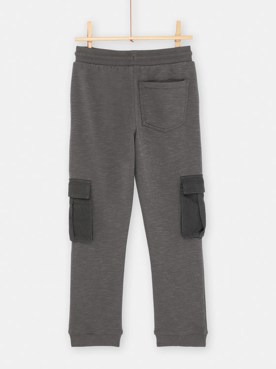 Boys Grey Cargo Joggers