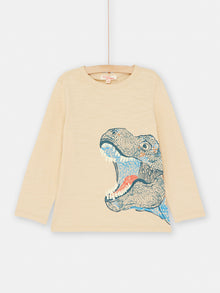  boys sandy Tshirt with Trex head animation