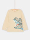 boys sandy Tshirt with Trex head animation