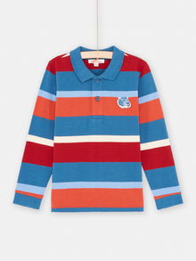  Boy multicolored striped polo shirt