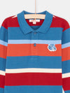 Boy multicolored striped polo shirt