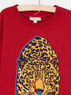 Boy garnet t-shirt with panther motif