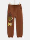 Bark jogging suit with prehistoric motif