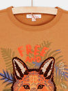 Sepia fox t-shirt