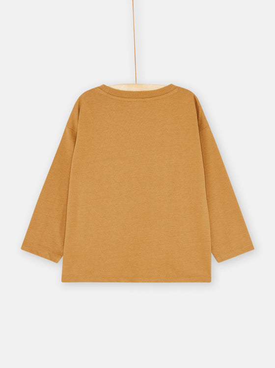 Light brown TEE SHIRT LS