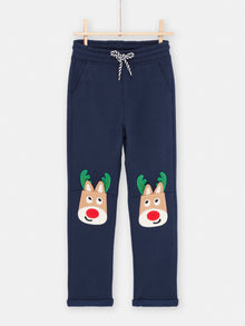  Boy midnight blue pants with deer patches