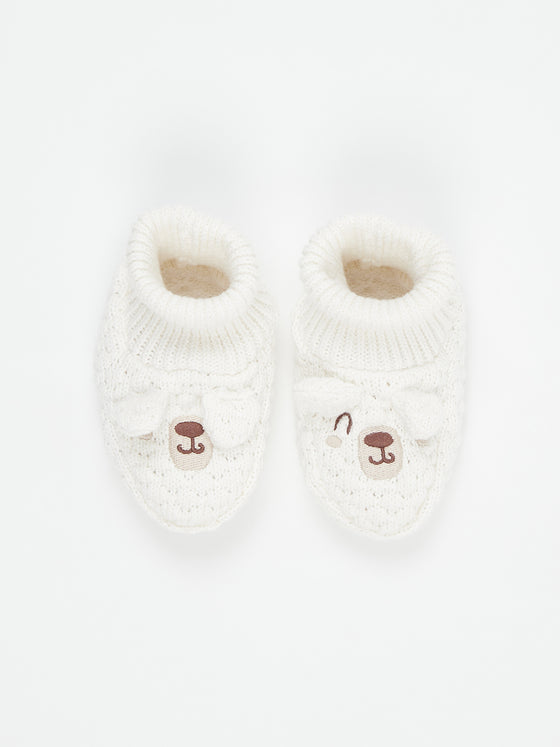 OFF-WHITE KNITTED SLIPPERS