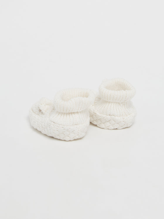 OFF-WHITE KNITTED SLIPPERS