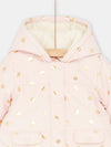 Baby girl dragé pink raincoat with polka dot print