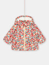 Baby girl beige floral print down jacket