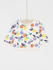  Pale pink sweatshirt fruit print