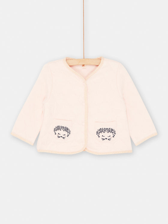 Baby girls Hedgehog Pink Cardigan