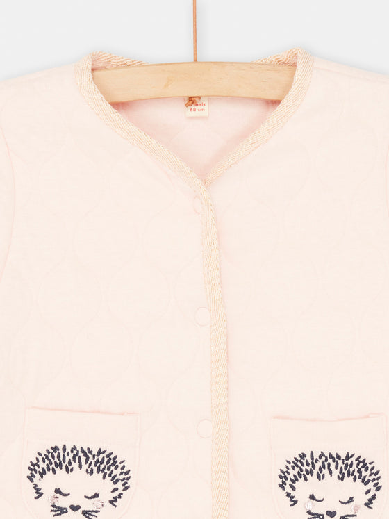 Baby girls Hedgehog Pink Cardigan