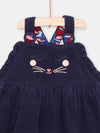 Baby girl midnight blue corduroy dress