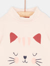 Baby girl pink stand-up collar undershirt