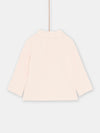 Baby girl pink stand-up collar undershirt