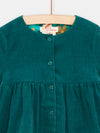 Baby Girl reversible petrol blue dress