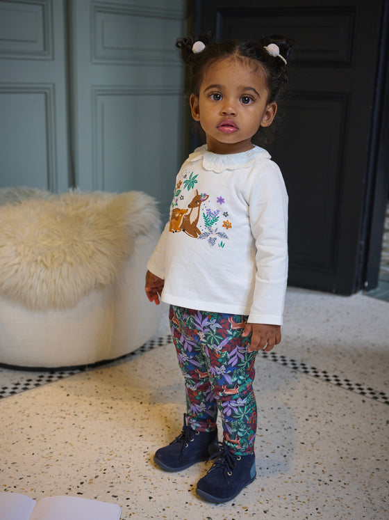 Baby girl soft and comfortable multicolored pants