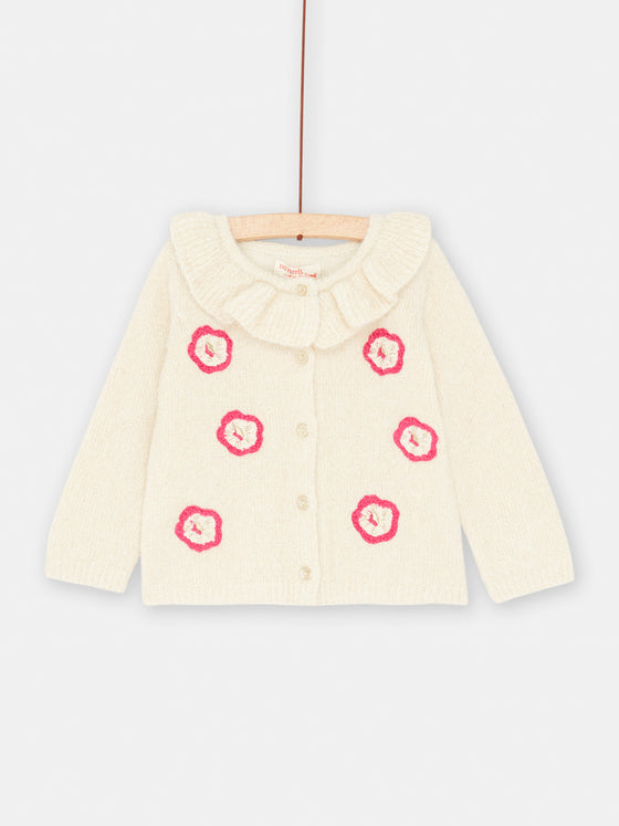 Baby girl pale pink cardigan