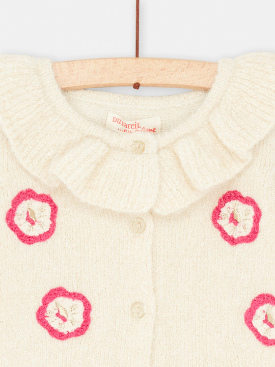 Baby girl pale pink cardigan