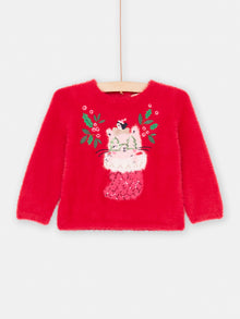  Baby Girl soft red sweater