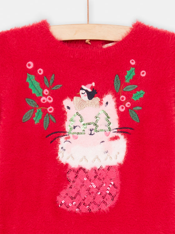 Baby Girl soft red sweater