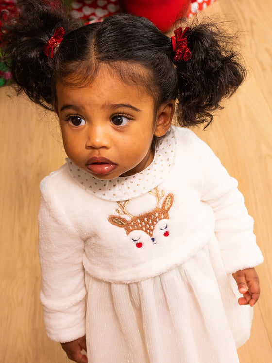 Baby Girl ecru Christmas dress