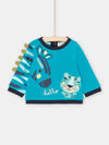 Baby Boy Blue Zebra and Tiger Sweatshirt