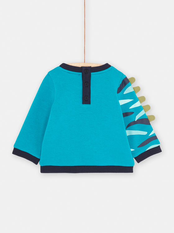 Baby Boy Blue Zebra and Tiger Sweatshirt