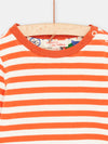 Baby Boy Ecru and Orange Reversible T-Shirt