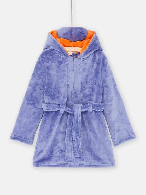 Boy mauve dinosaur robe