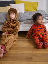 Brown hooded pyjama topper