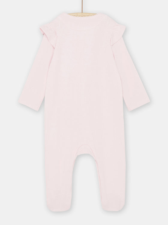 Baby girl pink ruffled romper