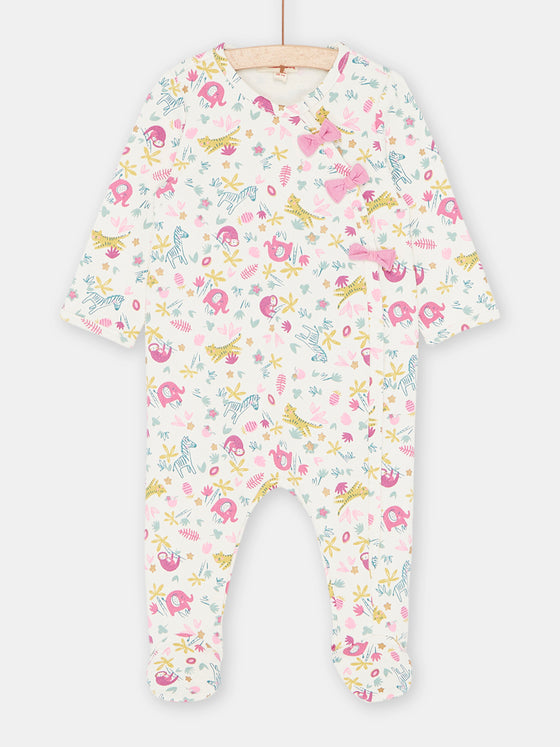 Baby girl jungle print romper