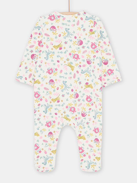 Baby girl jungle print romper