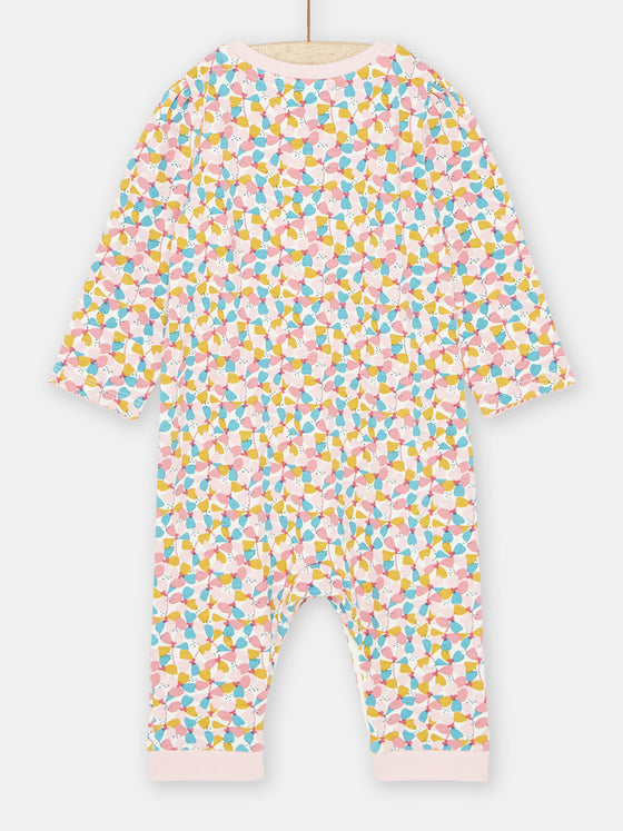 Baby girl multi colored floral print romper