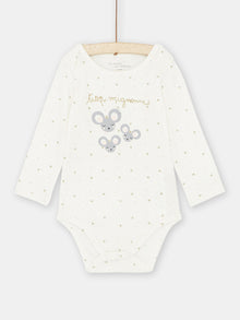  Baby girl bodysuit with mouse patterns