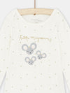 Baby girl bodysuit with mouse patterns