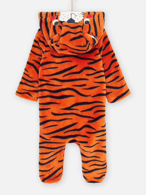 Orange and black tiger print oversyjamas