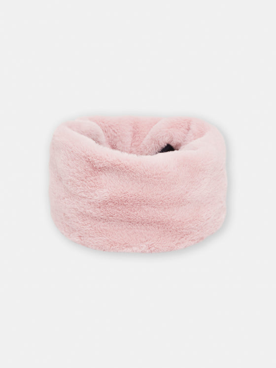 Reversible pink neck warmer