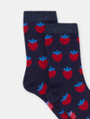 GIRL NAVY BLUE STRAWBERRY PRINT SOCKS