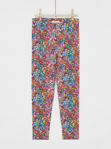  FLORAL PRINT NIGHT BLUE LEGGINGS