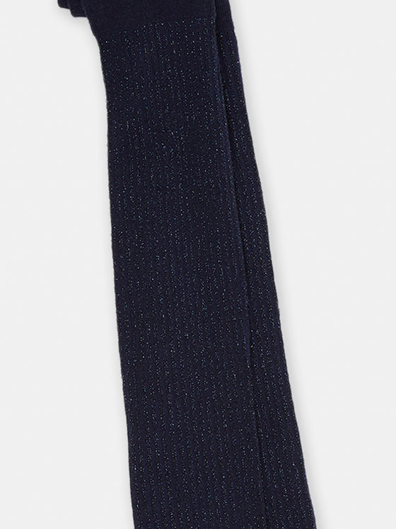 GIRL NAVY BLUE LUREX TIGHTS