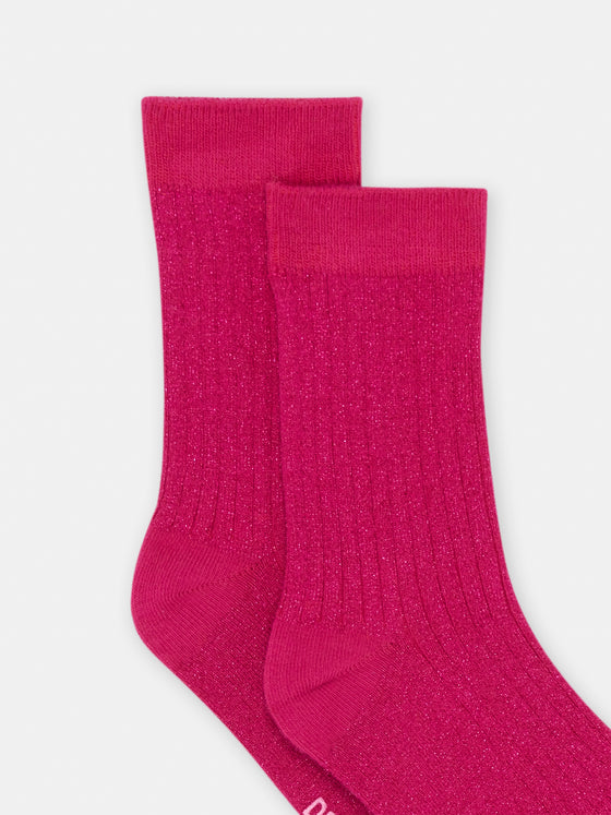 GIRL PINK LUREX SOCKS