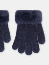Girl navy blue gloves